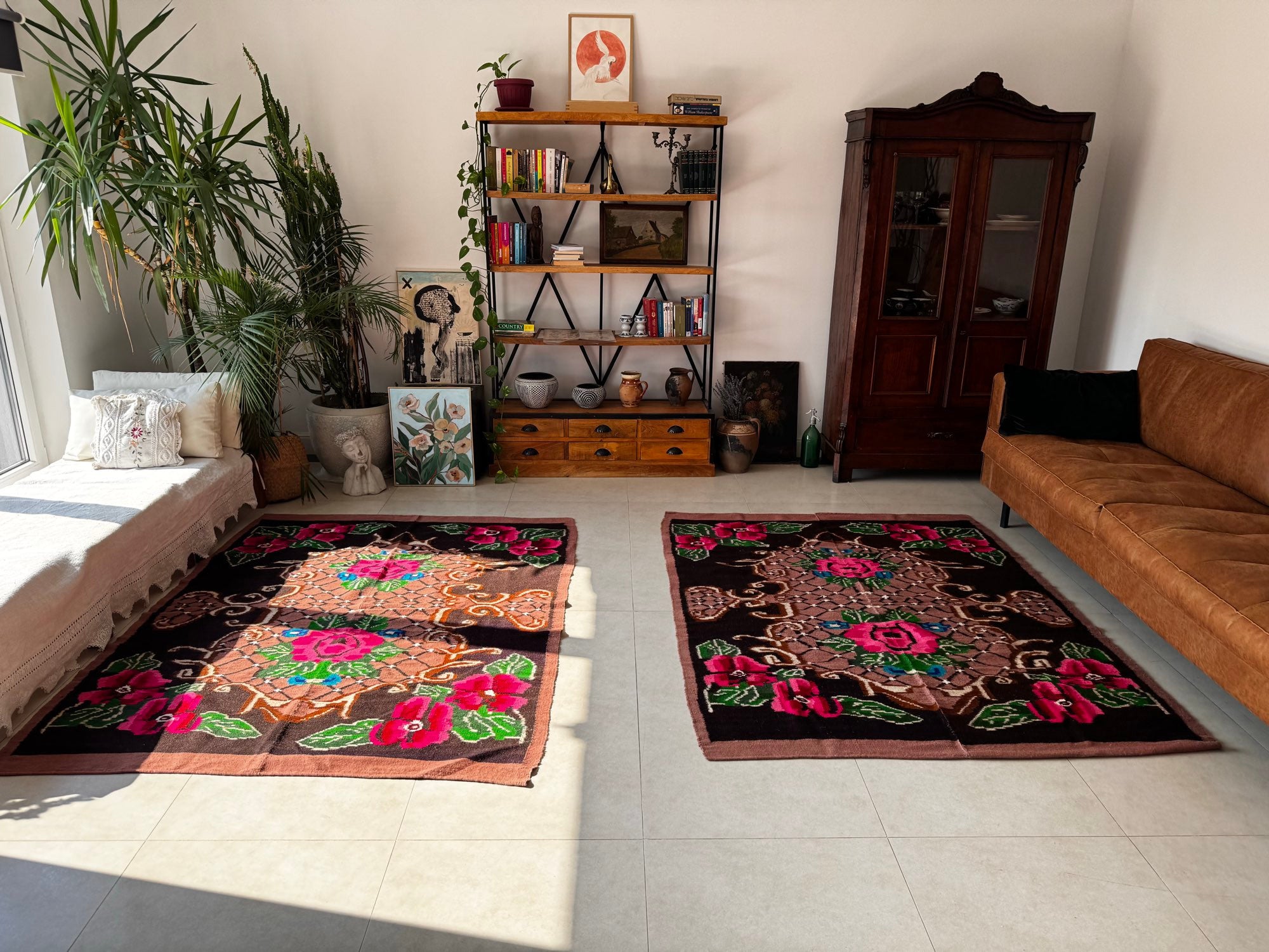 Vintage Floral Banat Wool Rug, 190x150 cm, view 15