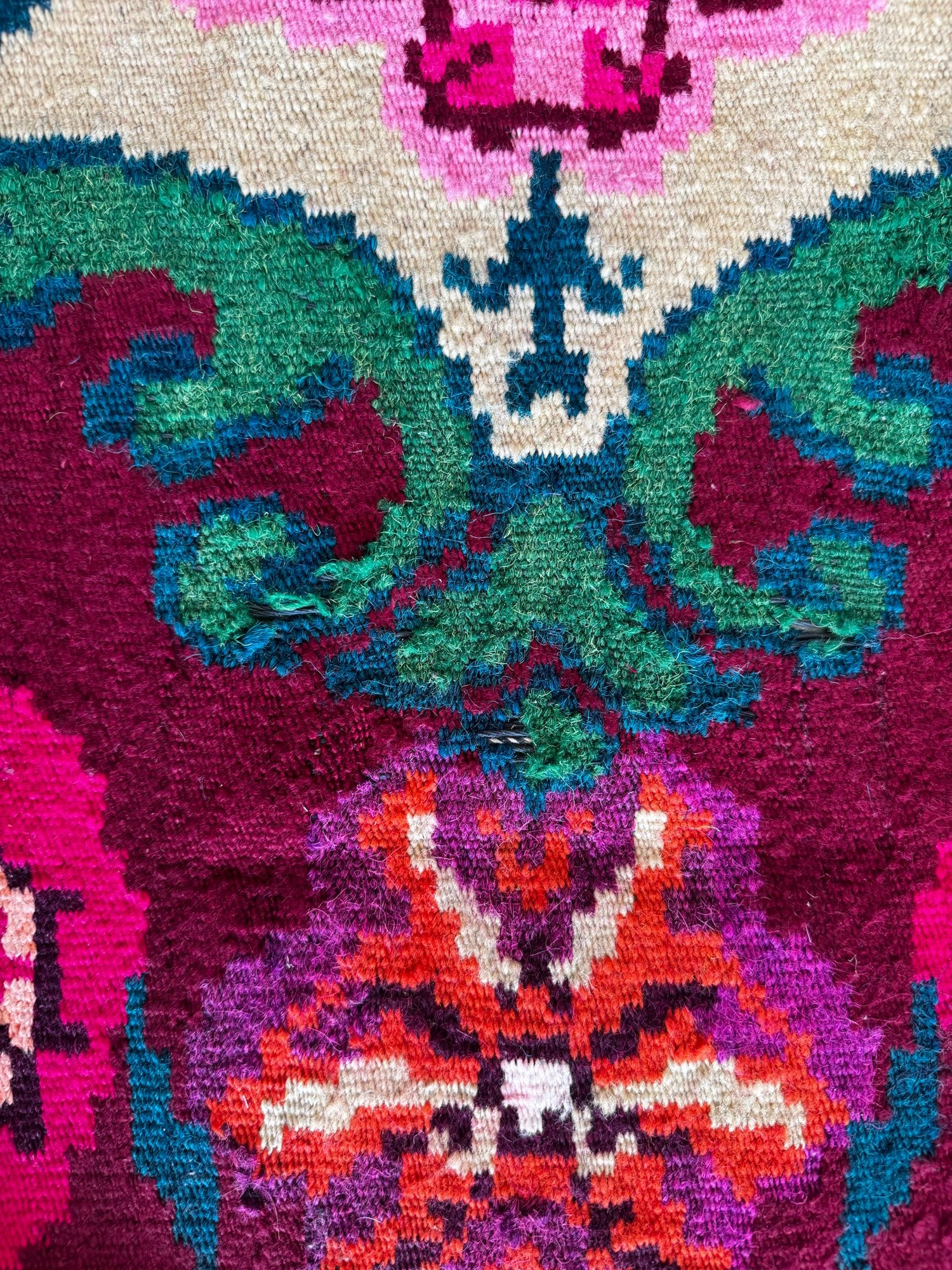 Vintage Floral Bessarabian Wool Rug, 300x210 cm, view 13