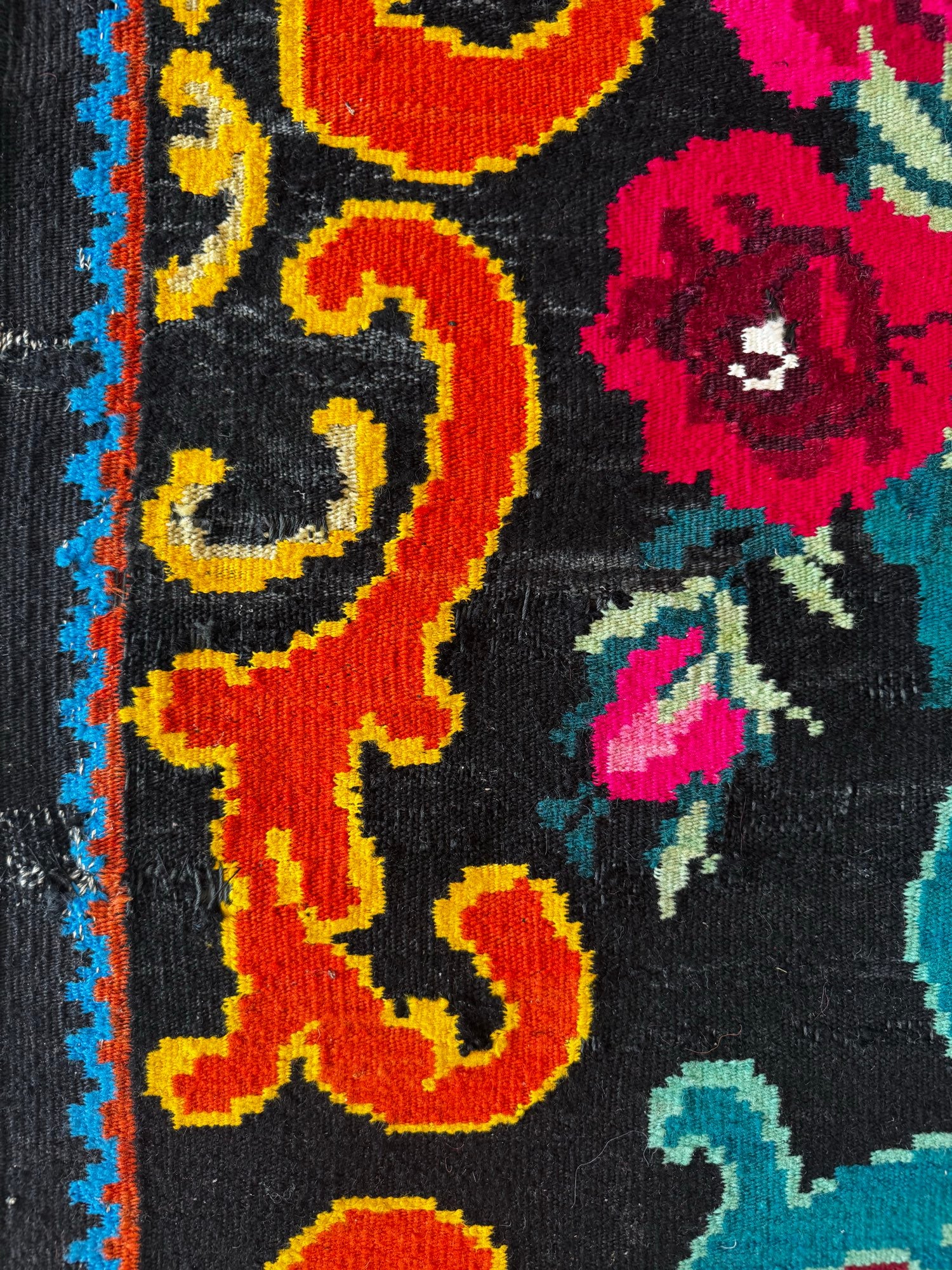 Vintage Floral Bessarabian Wool Rug, 300x210 cm, view 14