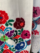 Vintage Colourful Folk Towel with Lace, 160x33 cm, view 11