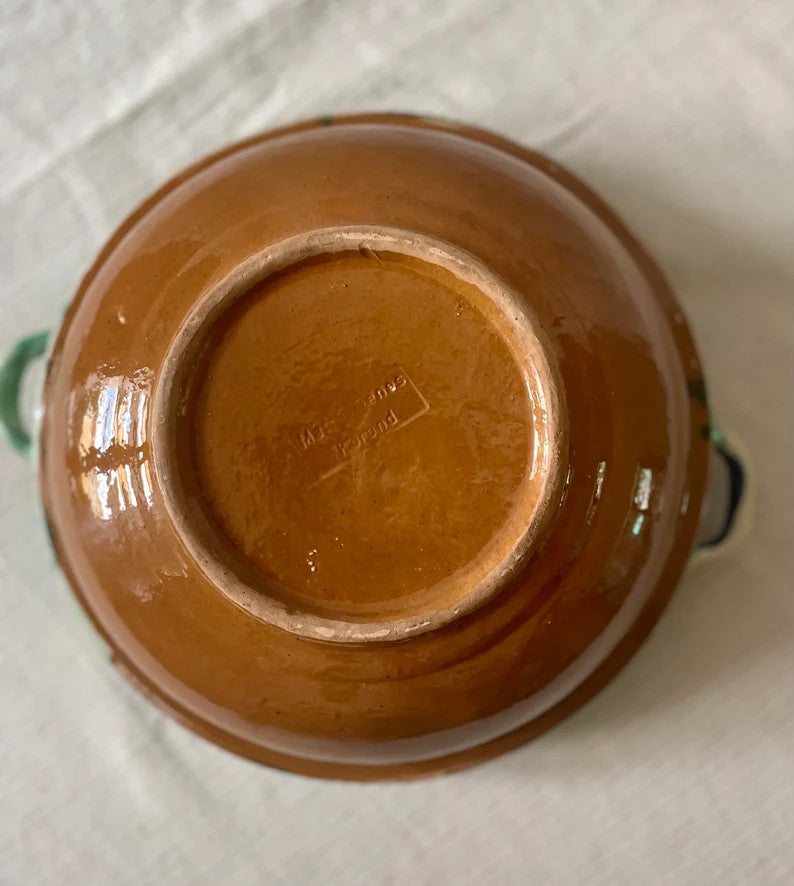 Vintage Corund Ceramic Bowl with Bird, 26.5 cm, view 3