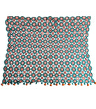 Vintage Crochet Wool Blanket or Sofa Cover, 180x130 cm
