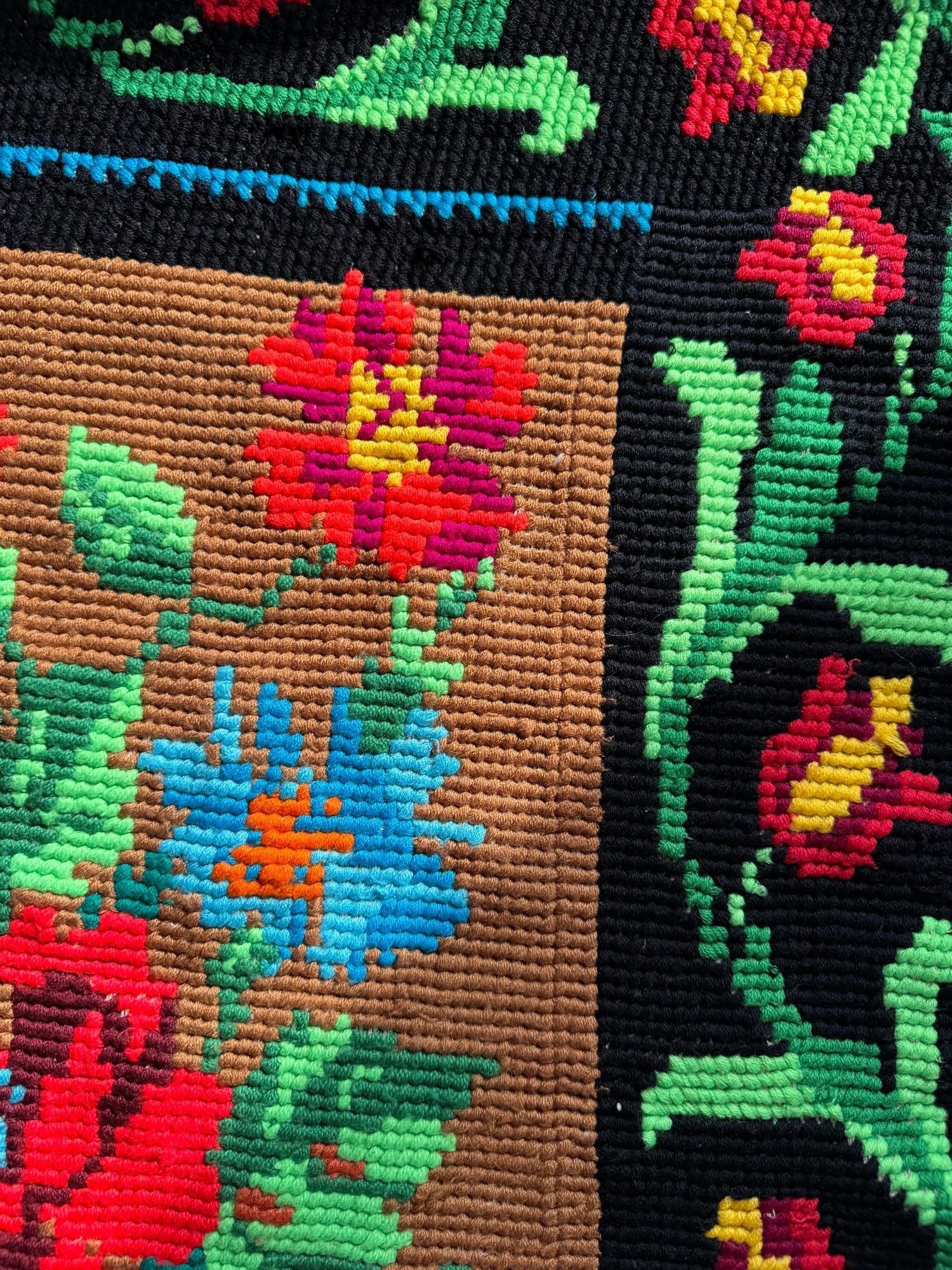Vintage Cross-Stitch Floral Wall Hanging, 95x85 cm, view 7