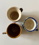 Vintage Handmade Romanian Clay Mugs, Rustic Pottery, view 10