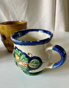 Vintage Handmade Romanian Clay Mugs, Rustic Pottery, view 6