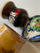 Vintage Handmade Romanian Clay Mugs, Rustic Pottery, view 9