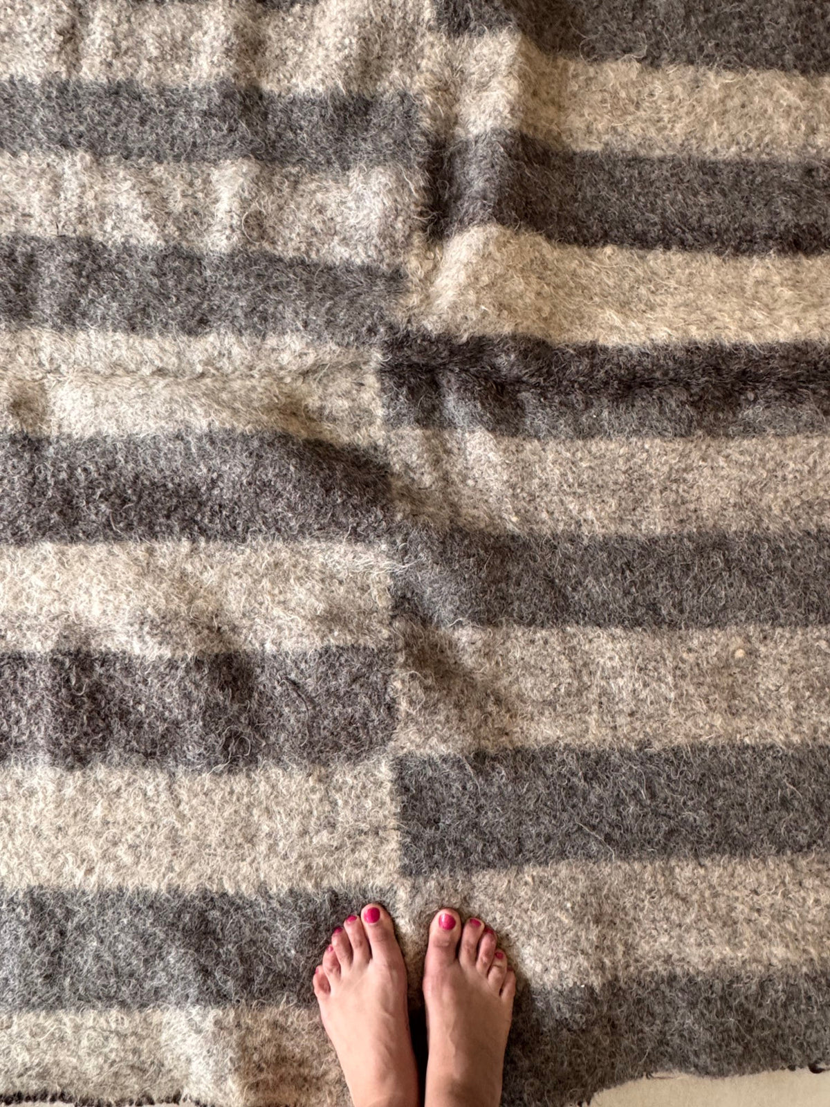 Vintage Geometric Bistrița Wool Rug, 160x160 cm, view 2