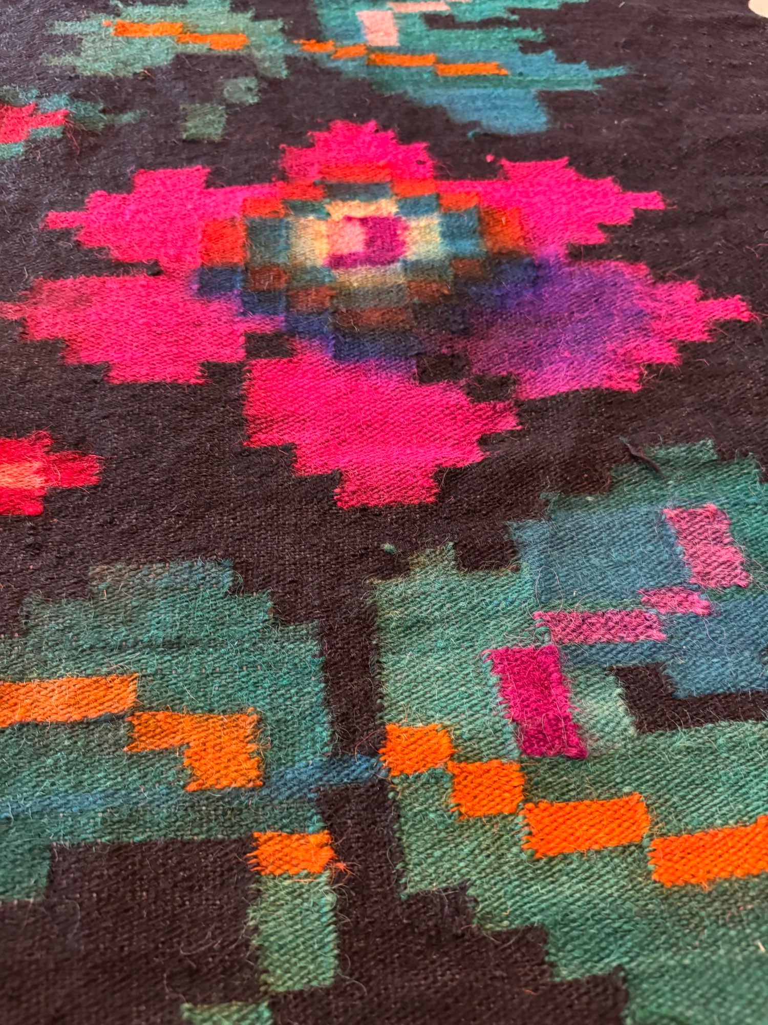 Vintage Floral Maramureș Wool Runner Rug, 386x67 cm, view 11