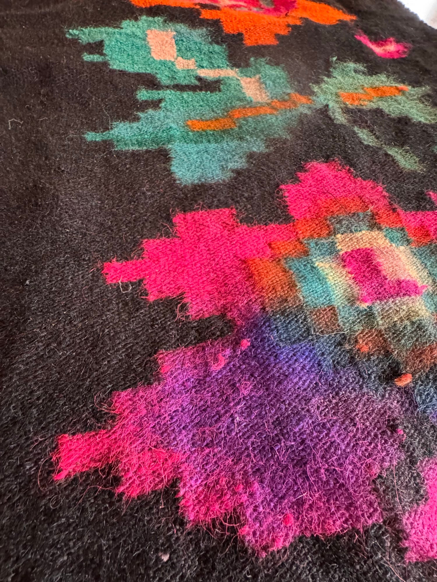 Vintage Floral Maramureș Wool Runner Rug, 386x67 cm, view 13