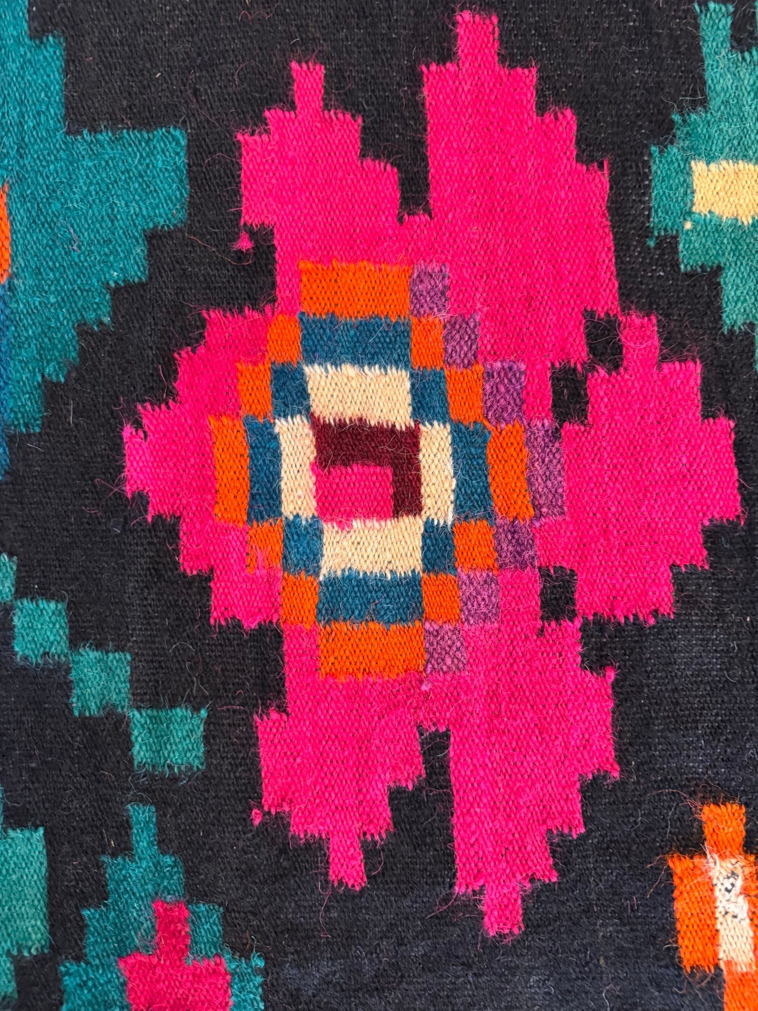 Vintage Floral Maramureș Wool Runner Rug, 386x67 cm, view 6