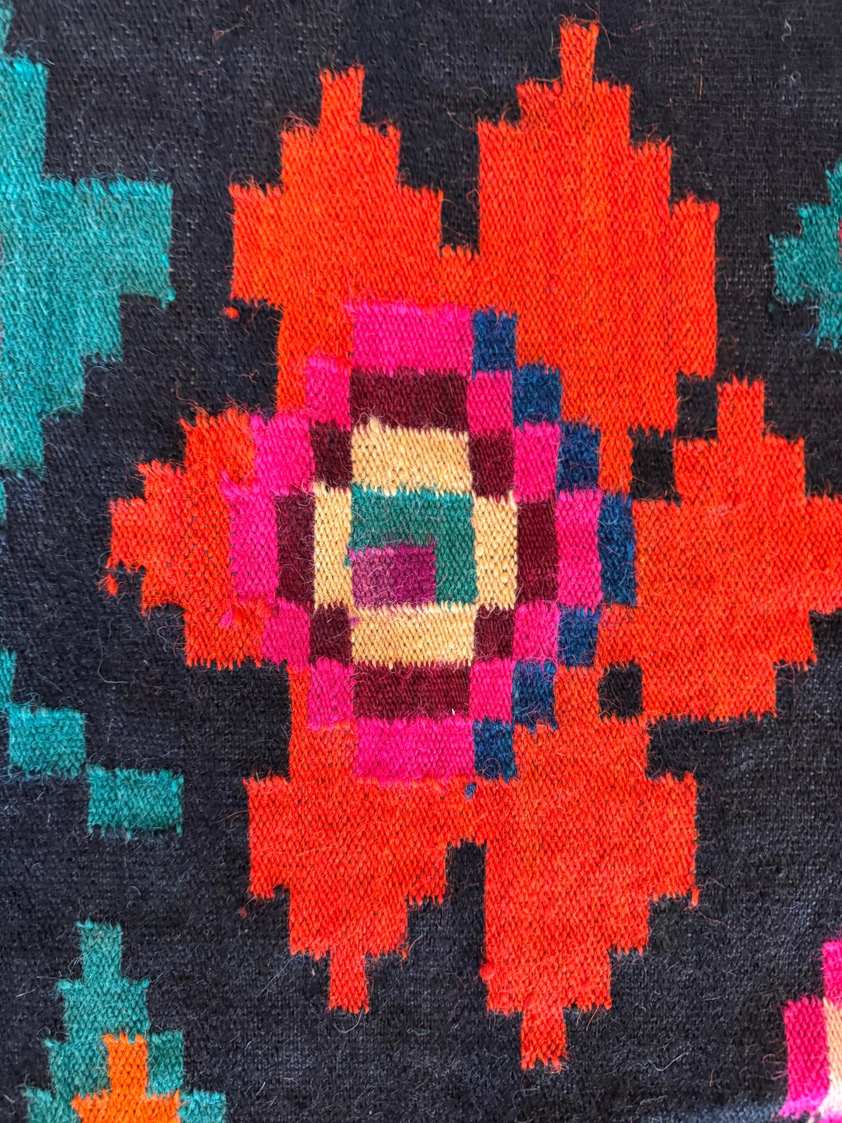 Vintage Floral Maramureș Wool Runner Rug, 386x67 cm, view 7
