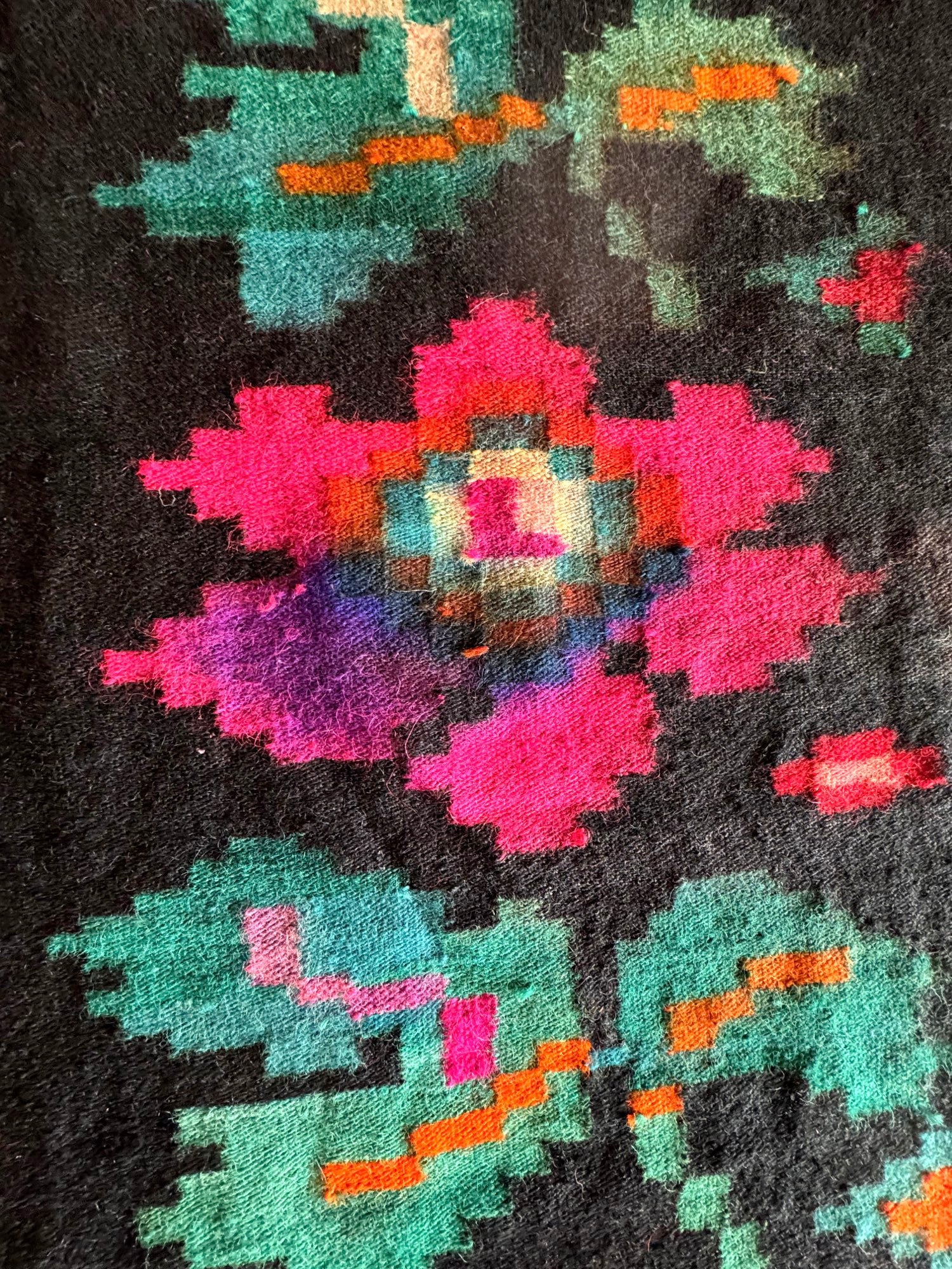 Vintage Floral Maramureș Wool Runner Rug, 386x67 cm, view 9