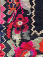 Vintage Black Floral Maramureș Wool Rug, 188x124 cm, view 5
