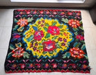 Vintage Yellow Floral Maramureș Wool Rug, 185x170 cm, view 2