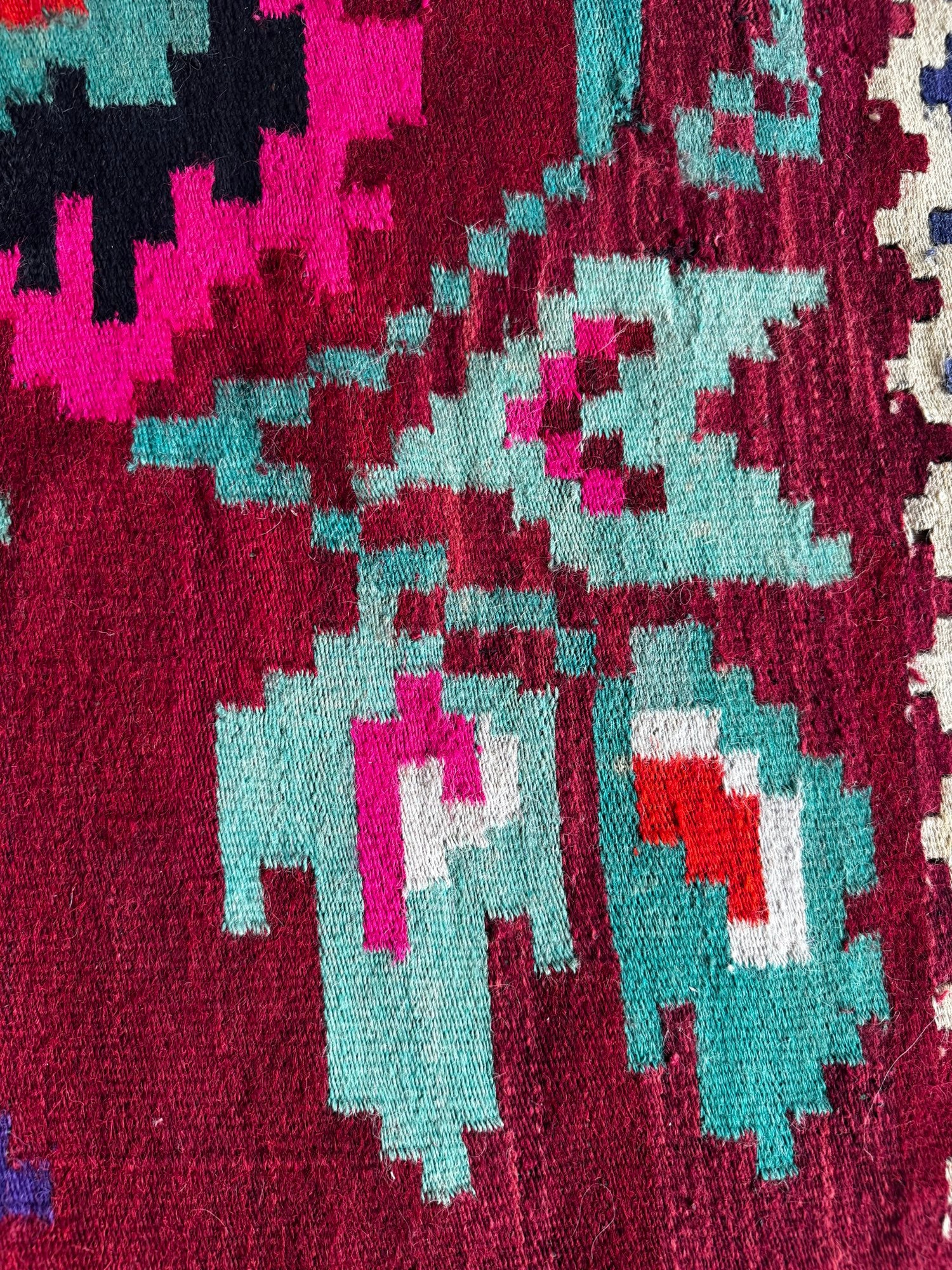 Vintage Floral Maramureș Wool Runner Rug, 193x92 cm, view 11