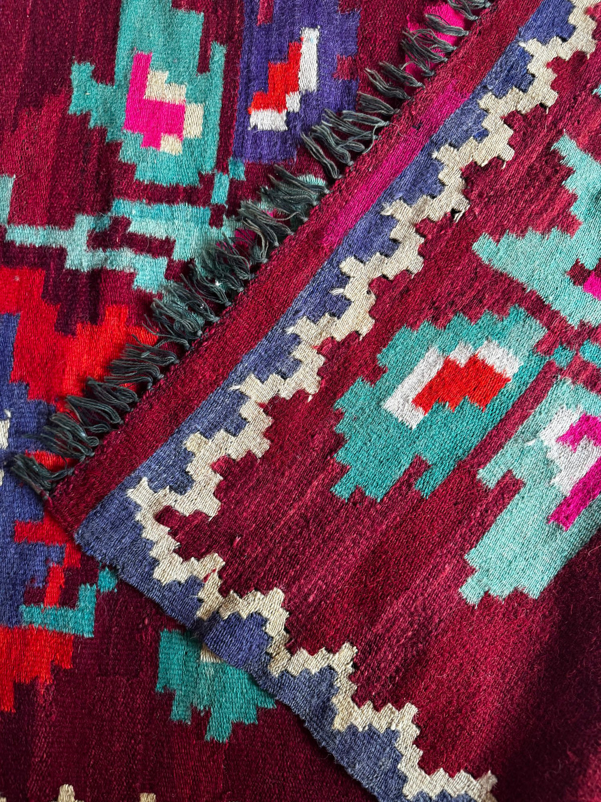 Vintage Floral Maramureș Wool Runner Rug, 193x92 cm, view 13