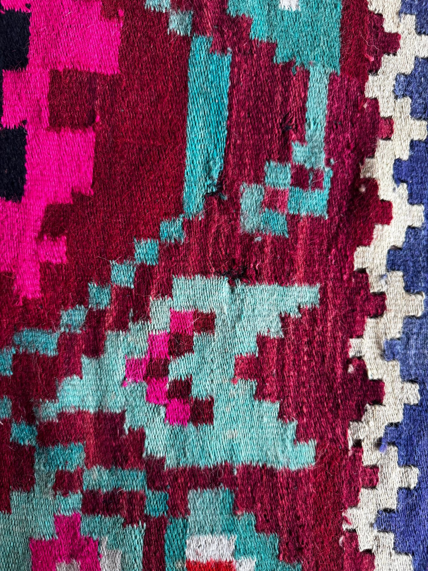 Vintage Floral Maramureș Wool Runner Rug, 193x92 cm, view 14