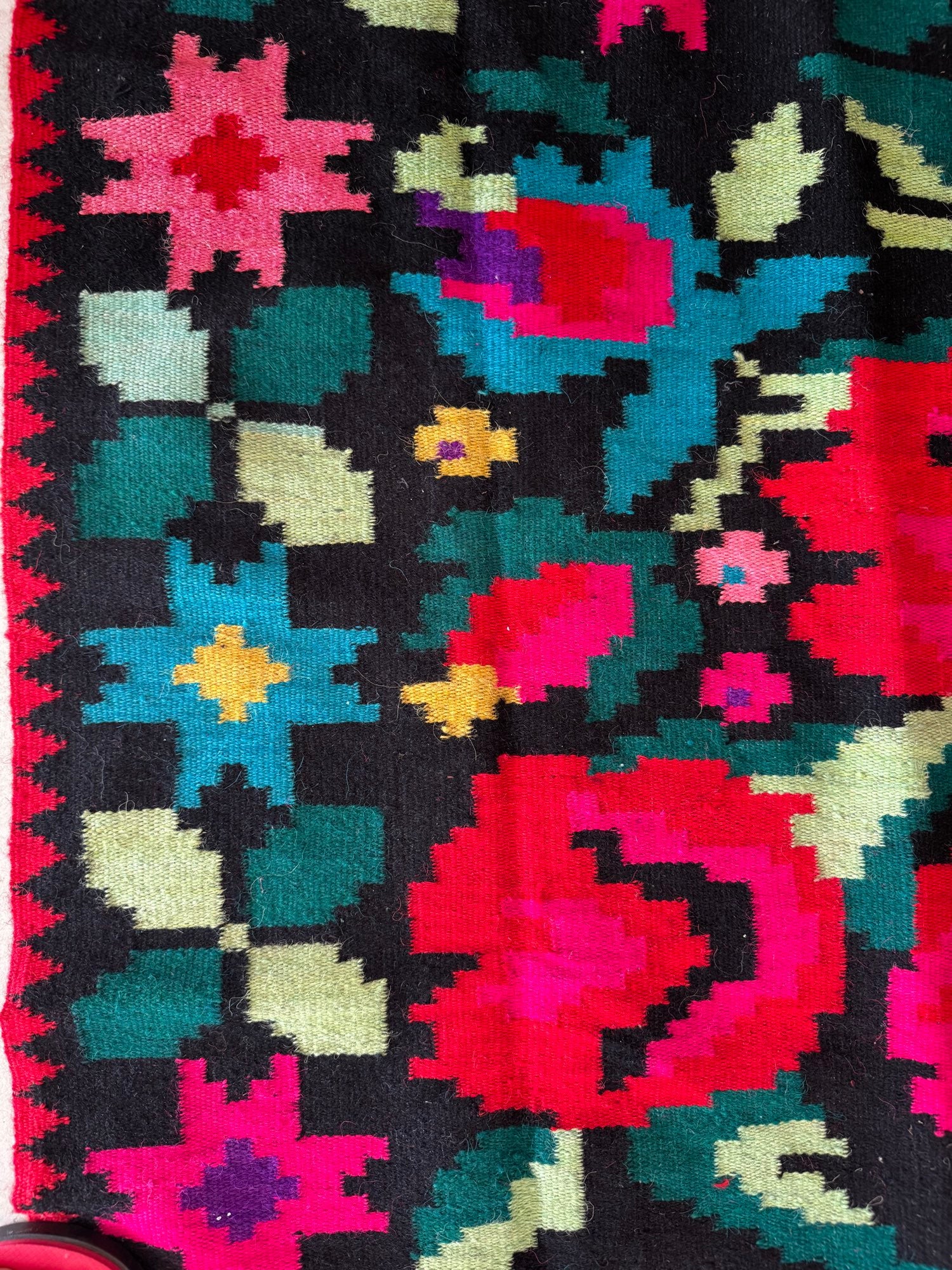 Vintage Floral Moldavian Wool Rug, 230x110 cm, view 10