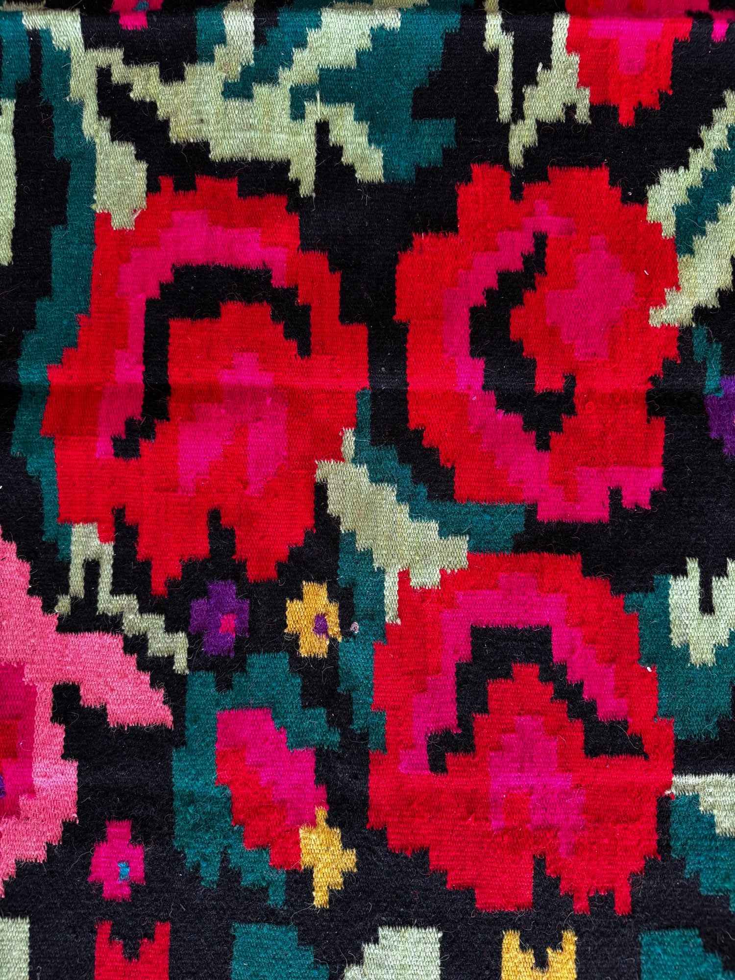 Vintage Floral Moldavian Wool Rug, 230x110 cm, view 7