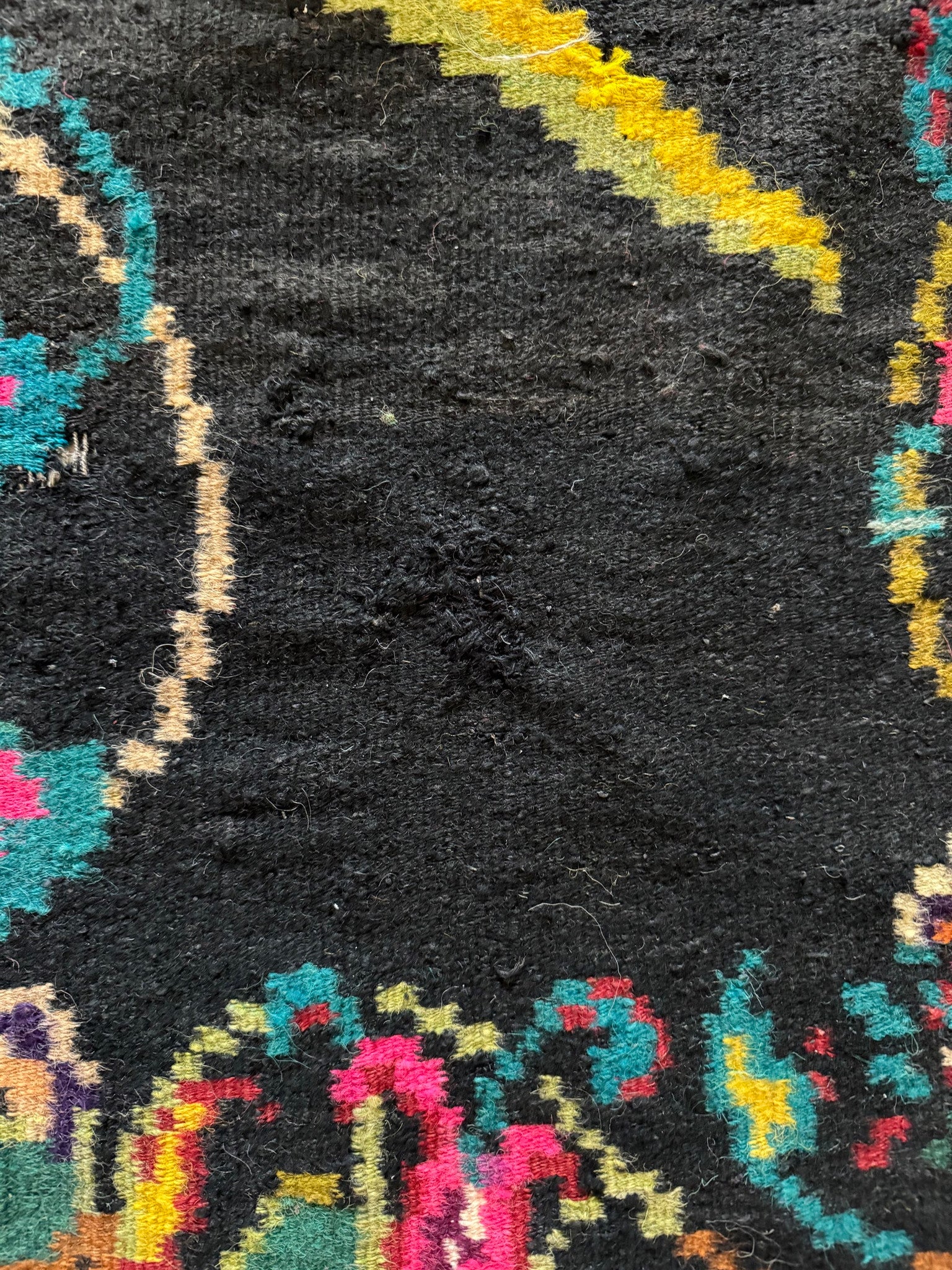 Vintage Moldavian Wool Rug with Peacock, 360x147 cm, view 10