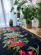 Vintage Moldavian Wool Rug with Peacock, 360x147 cm, view 3