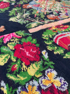 Vintage Black Muntenian Wool Rug, 317x191 cm, view 7