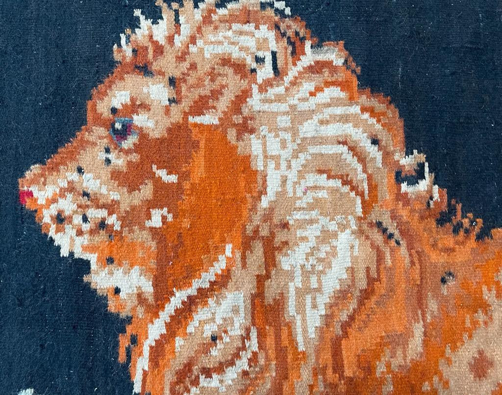 Vintage Muntenian Wool Rug with Lion, 255x195 cm, view 6