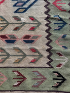 Vintage Geometric Oltenian Wool Kilim Rug, 190x100 cm, view 14
