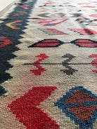 Vintage White Geometric Oltenian Kilim Runner, 295x90 cm, view 7