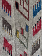 Vintage White Geometric Oltenian Kilim Runner, 295x90 cm, view 9