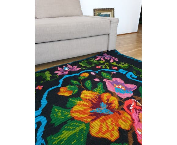 Vintage Floral Oltenian Rug, 260x157 cm, view 5