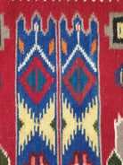 Vintage Red Floral Oltenian Wool Kilim Rug, 283x173 cm, view 6