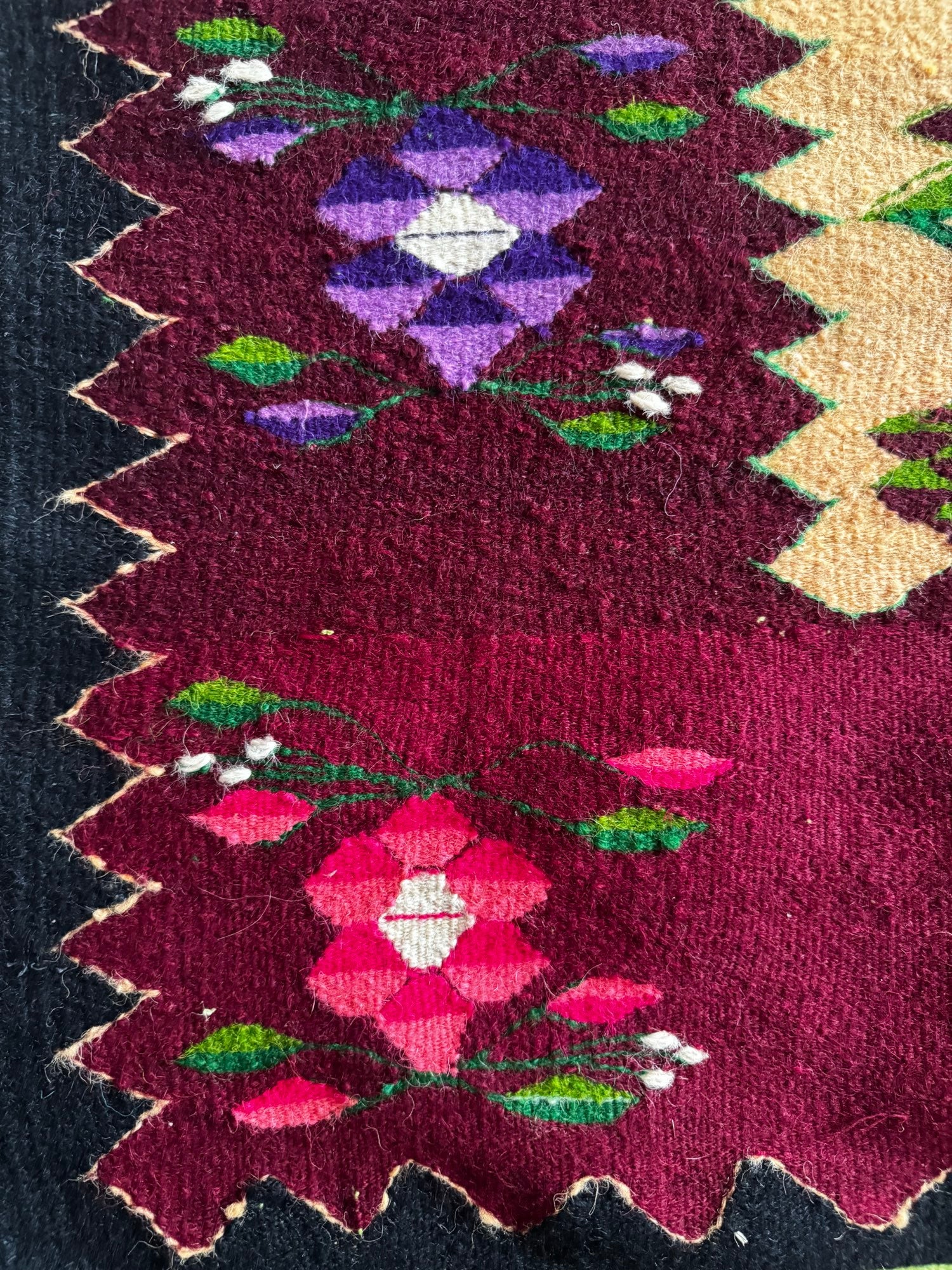 Vintage Floral Oltenian Wool Kilim Rug, 283x183 cm, view 13