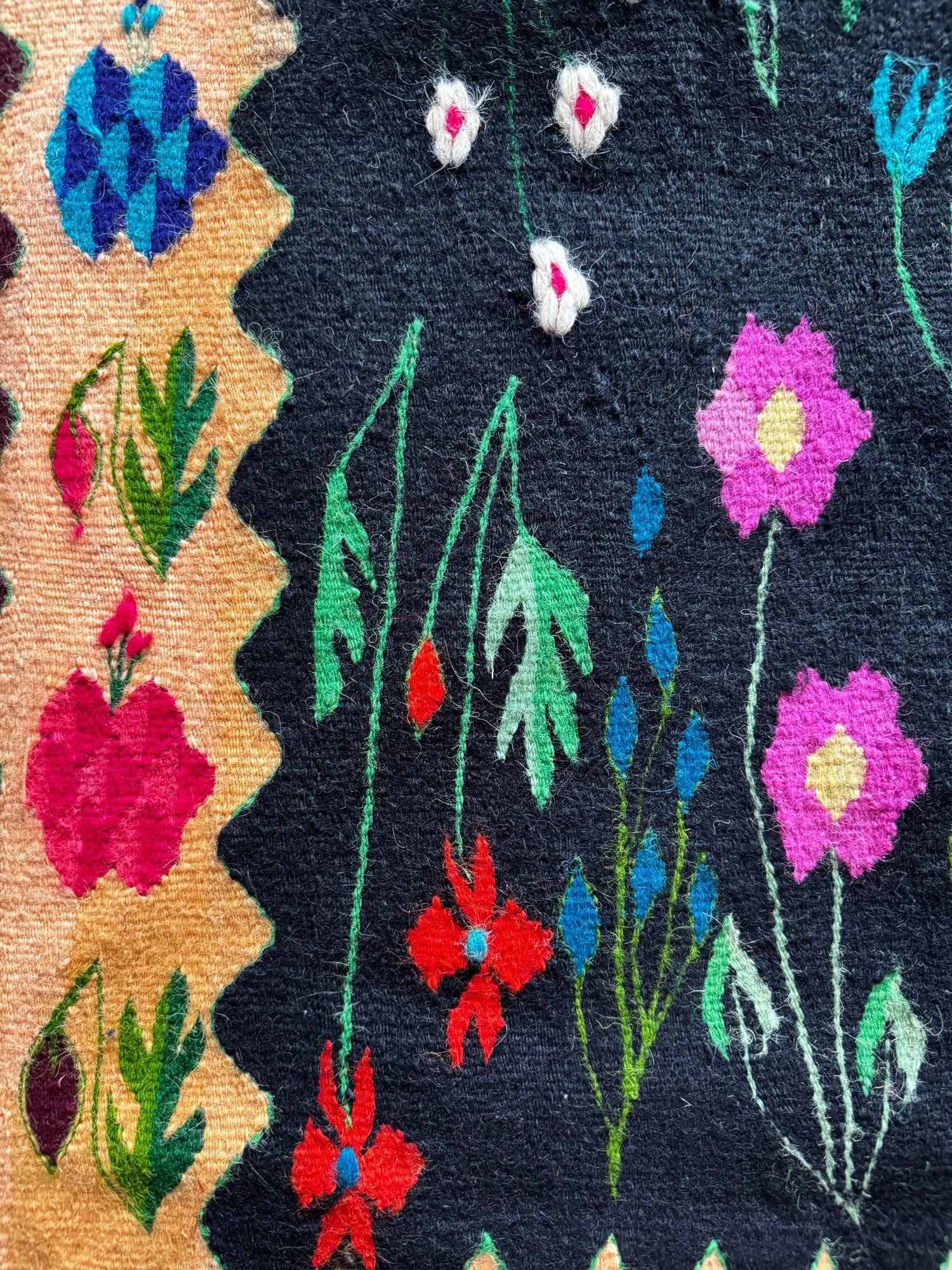 Vintage Floral Oltenian Wool Kilim Rug, 283x183 cm, view 7