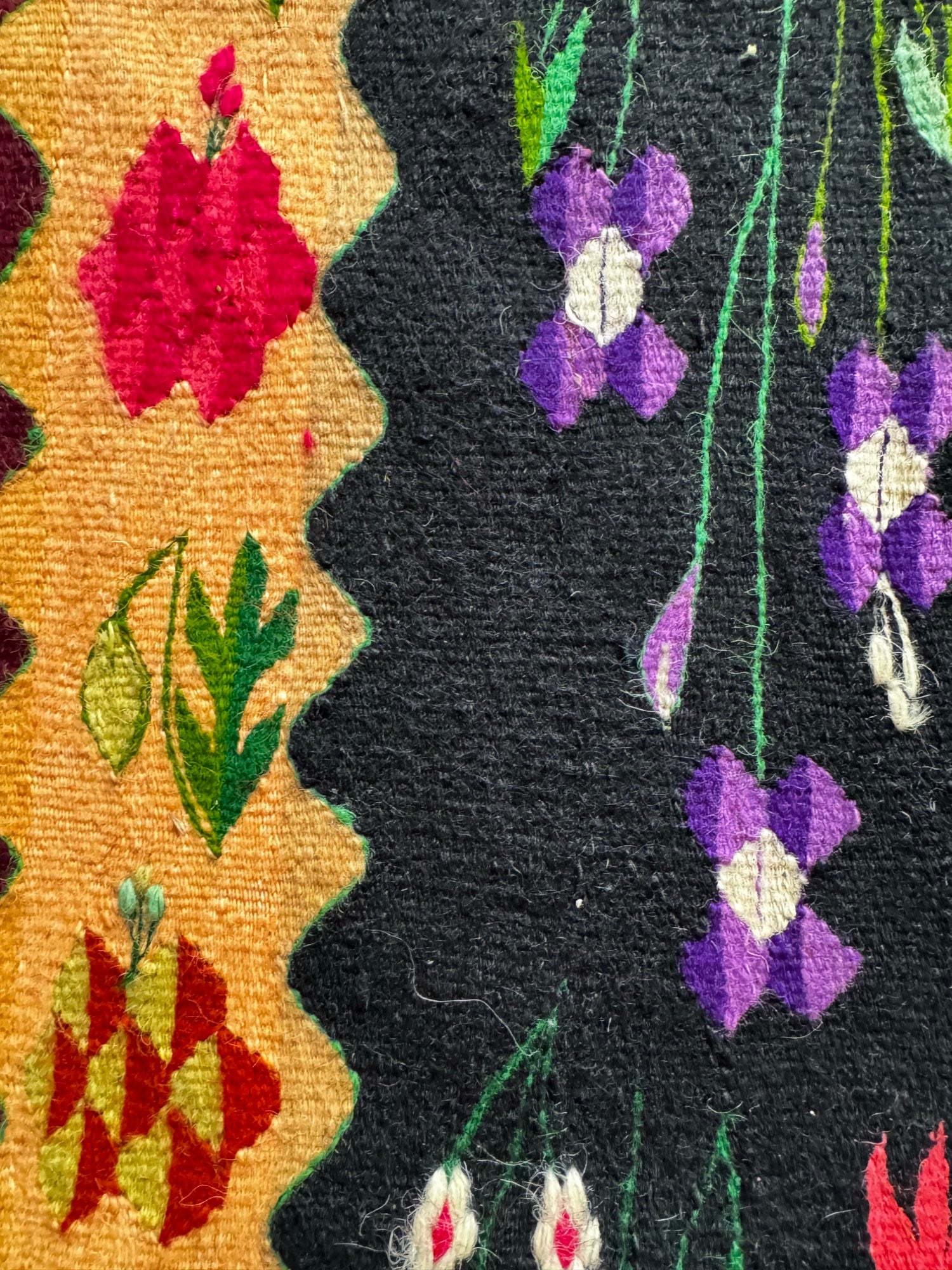Vintage Floral Oltenian Wool Kilim Rug, 283x183 cm, view 8