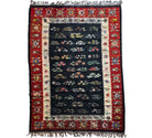 Vintage Geometric Oltenian Wool Kilim Rug, 195x143 cm