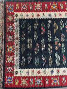 Vintage Geometric Oltenian Wool Kilim Rug, 195x143 cm, view 11