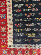 Vintage Geometric Oltenian Wool Kilim Rug, 195x143 cm, view 4
