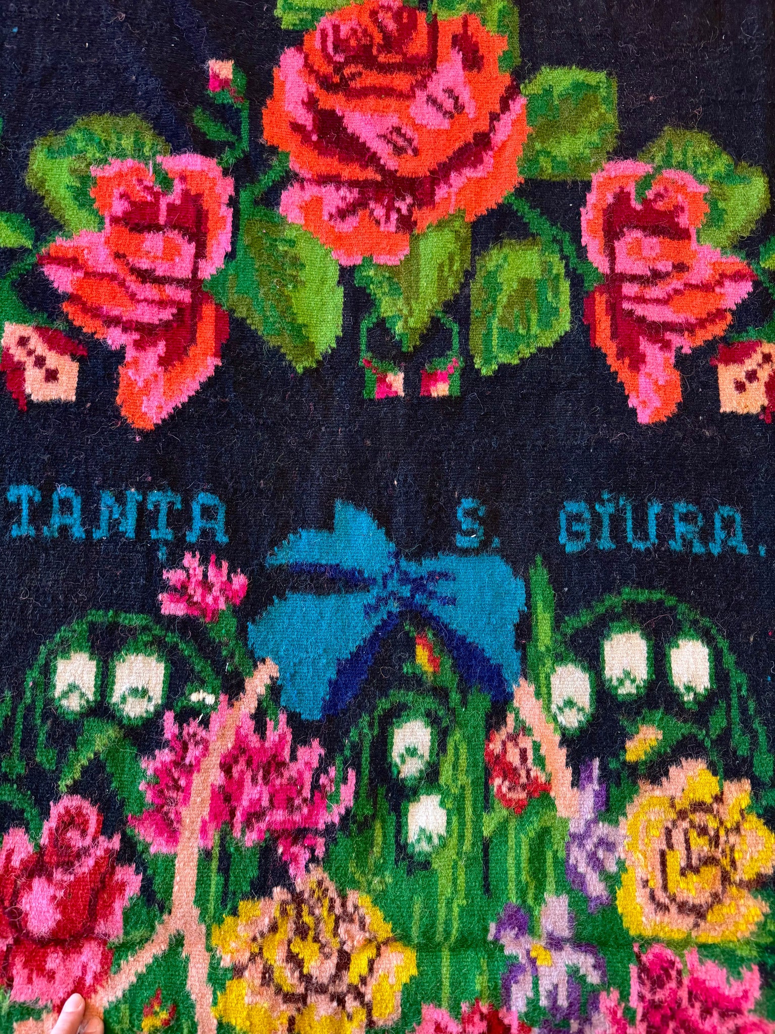 Vintage Floral Oltenian Wool Rug, 266x185 cm, view 10