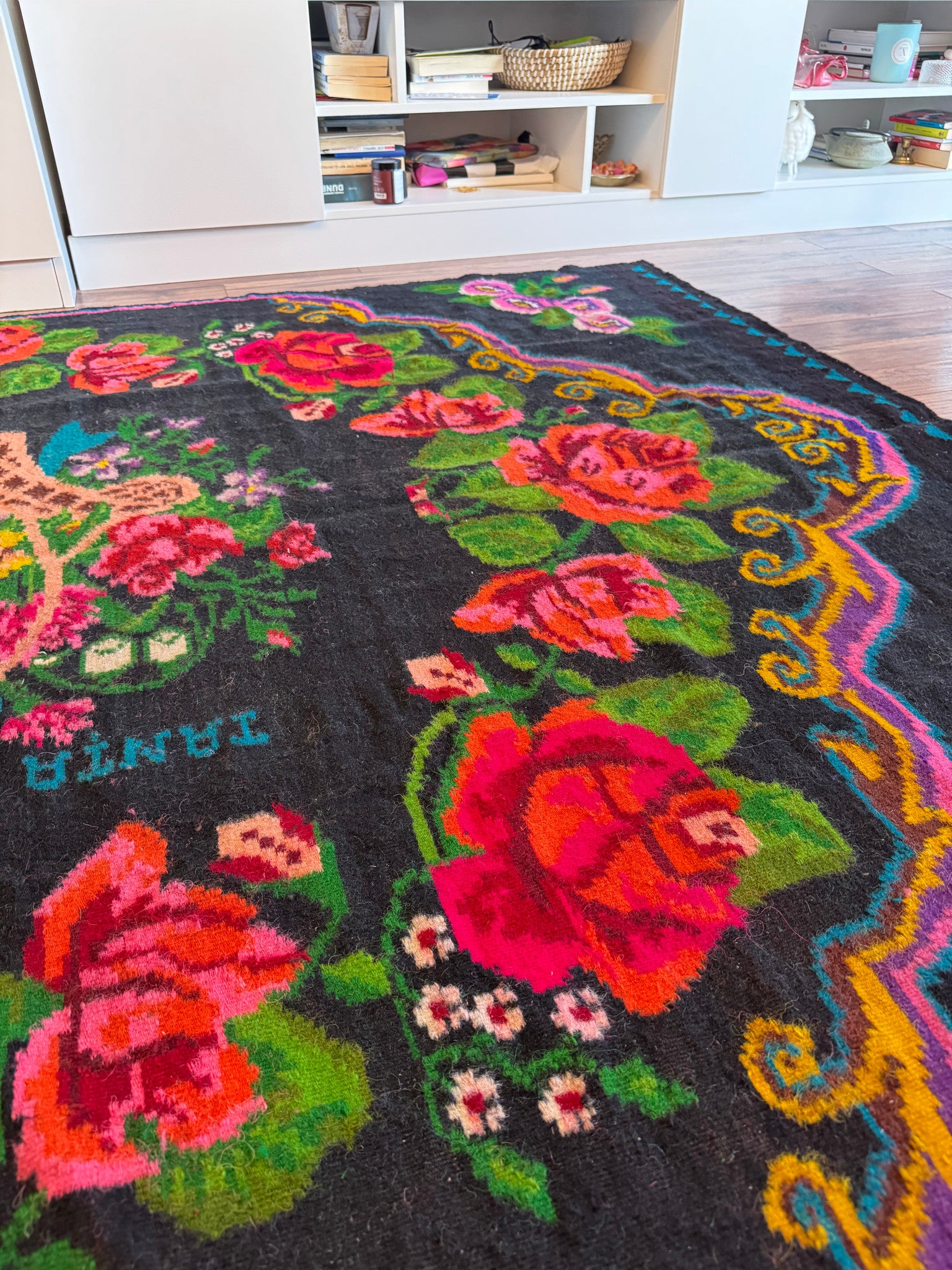 Vintage Floral Oltenian Wool Rug, 266x185 cm, view 13