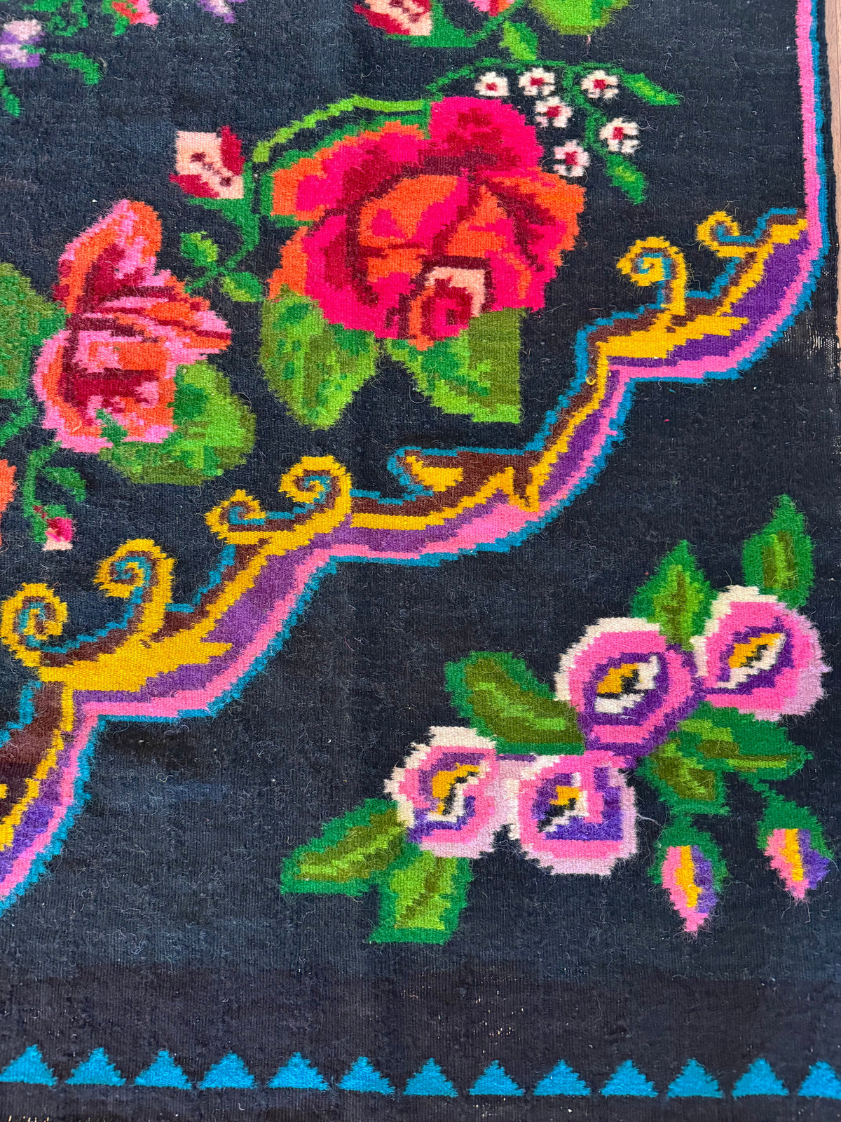Vintage Floral Oltenian Wool Rug, 266x185 cm, view 6