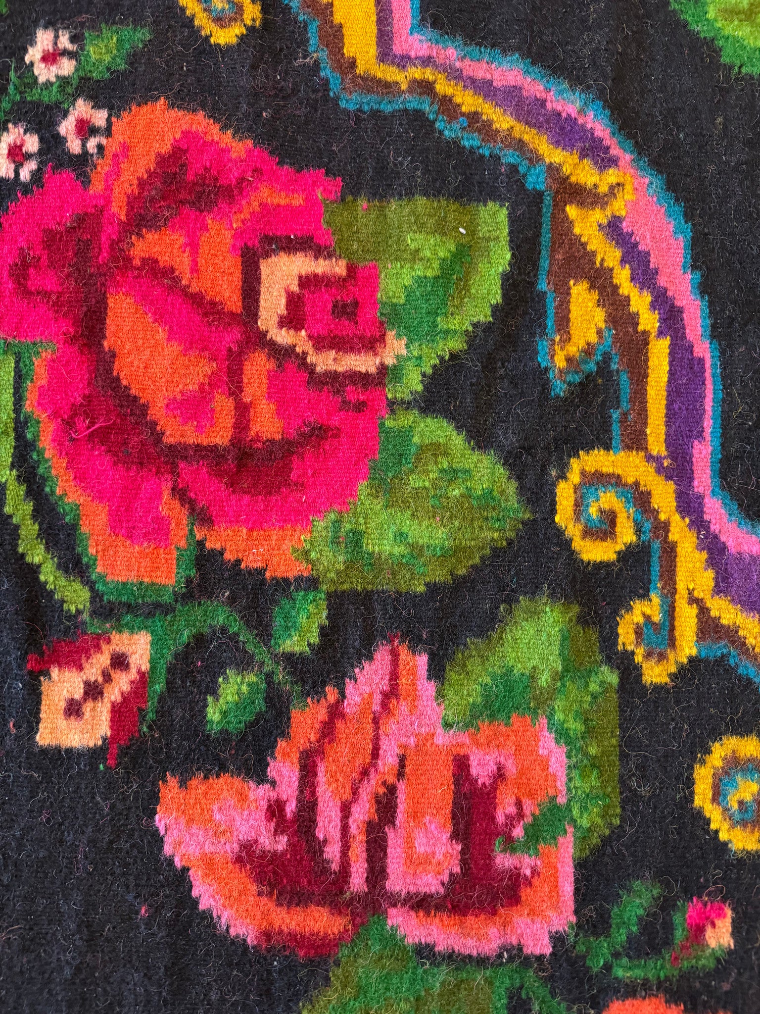 Vintage Floral Oltenian Wool Rug, 266x185 cm, view 8