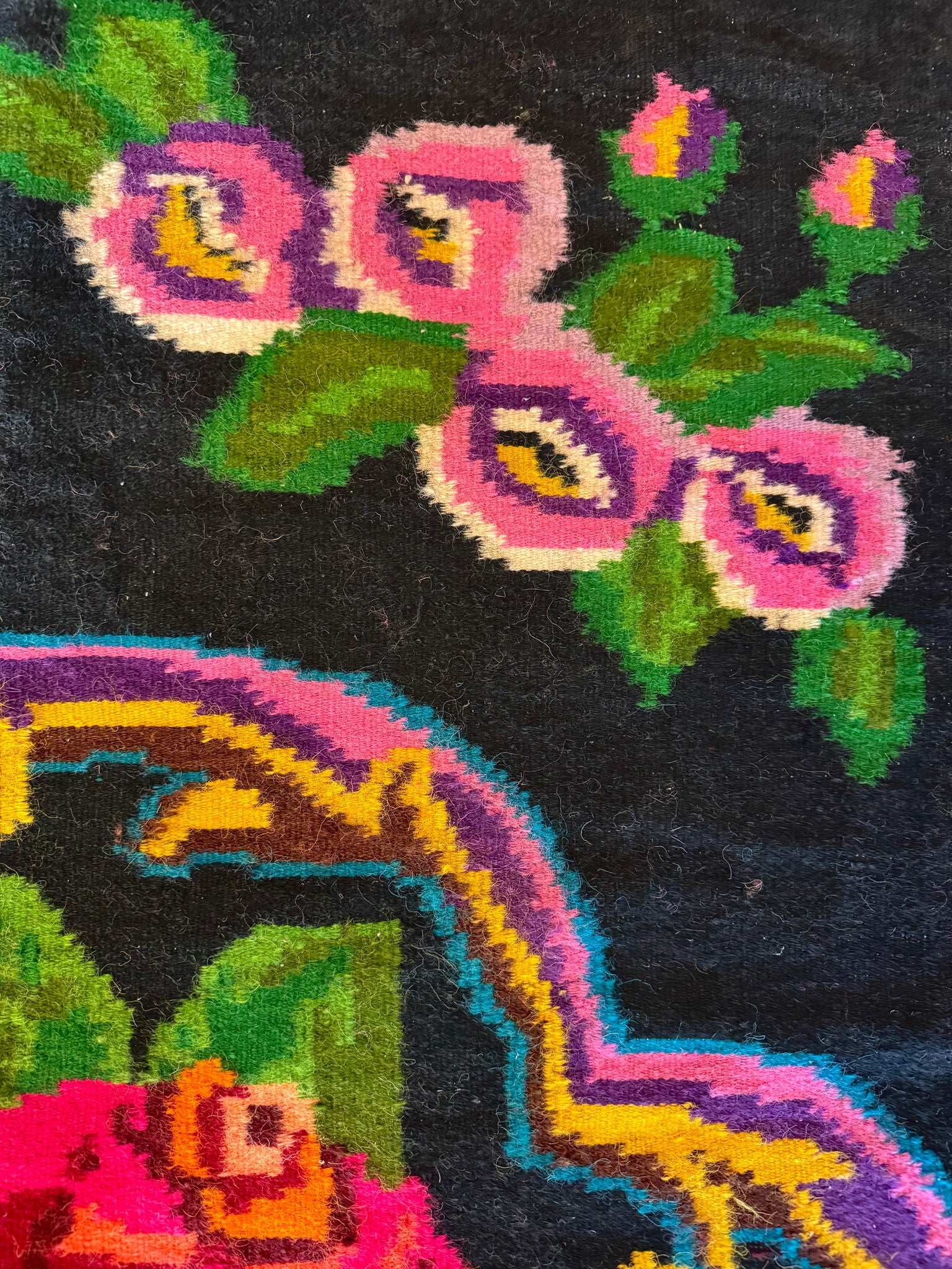 Vintage Floral Oltenian Wool Rug, 266x185 cm, view 9