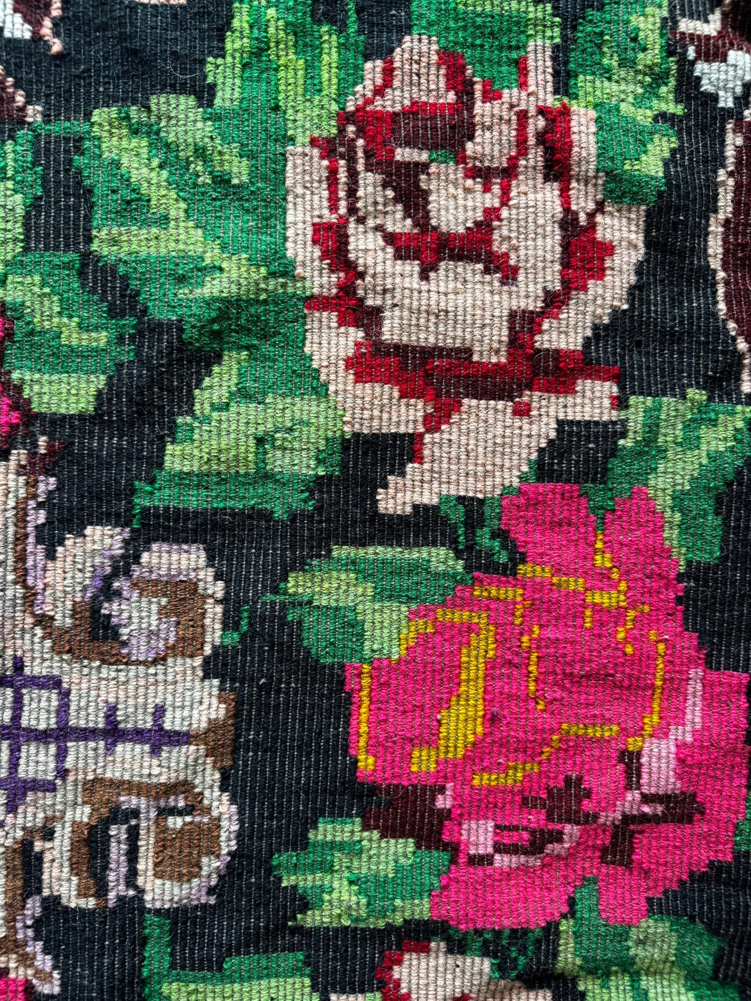 Vintage Floral Oltenian Wool Rug, 295x160 cm, view 10
