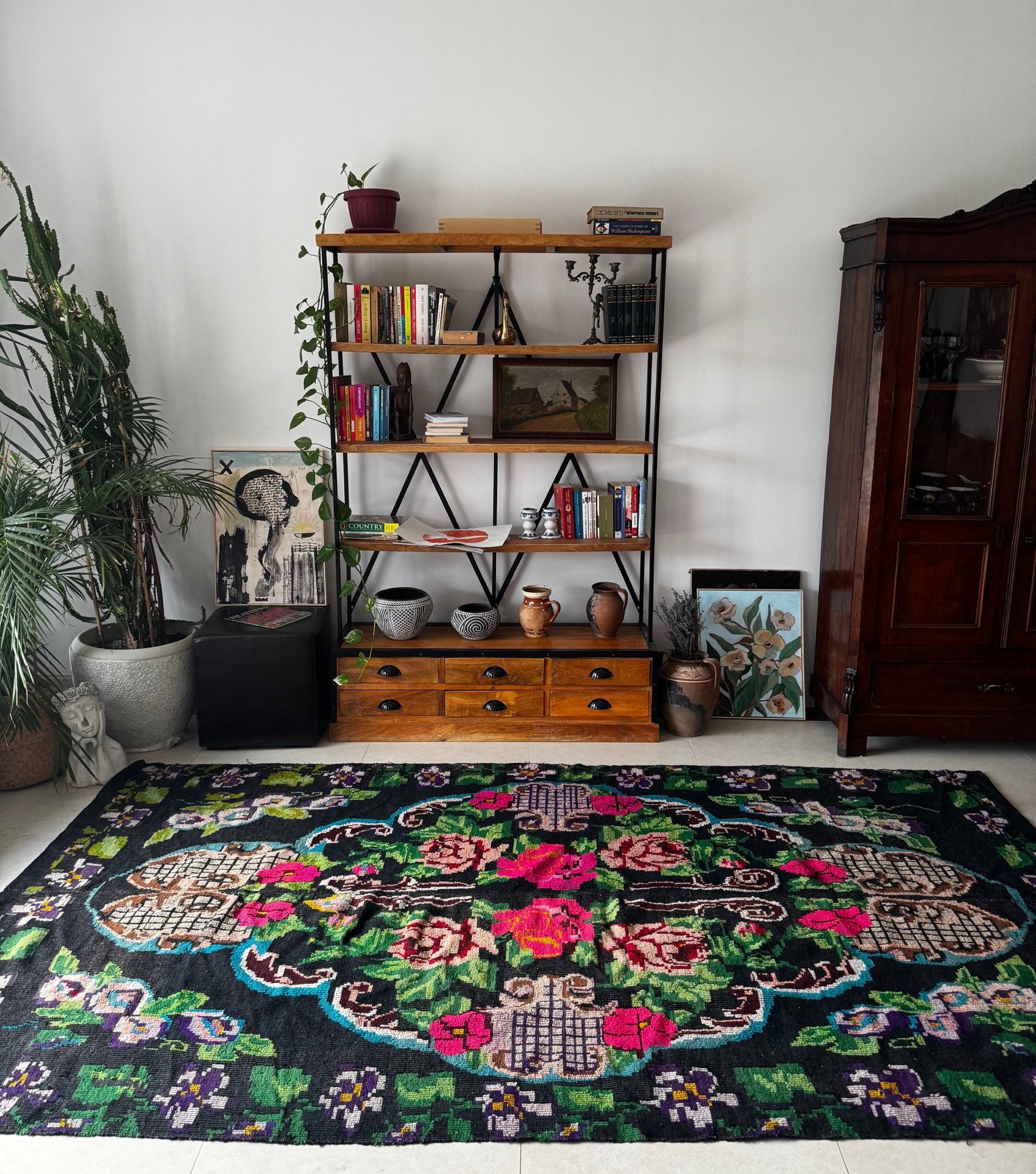 Vintage Floral Oltenian Wool Rug, 295x160 cm, view 13