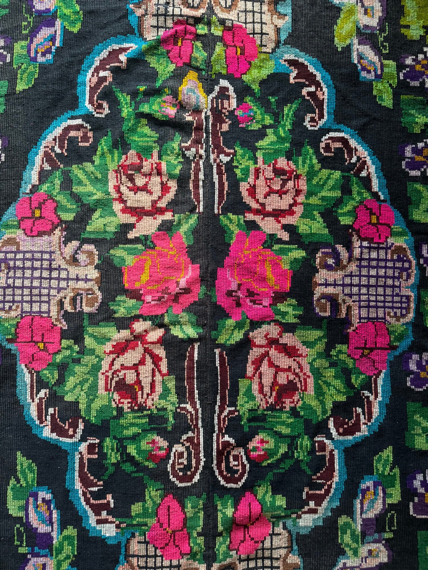 Vintage Floral Oltenian Wool Rug, 295x160 cm, view 15