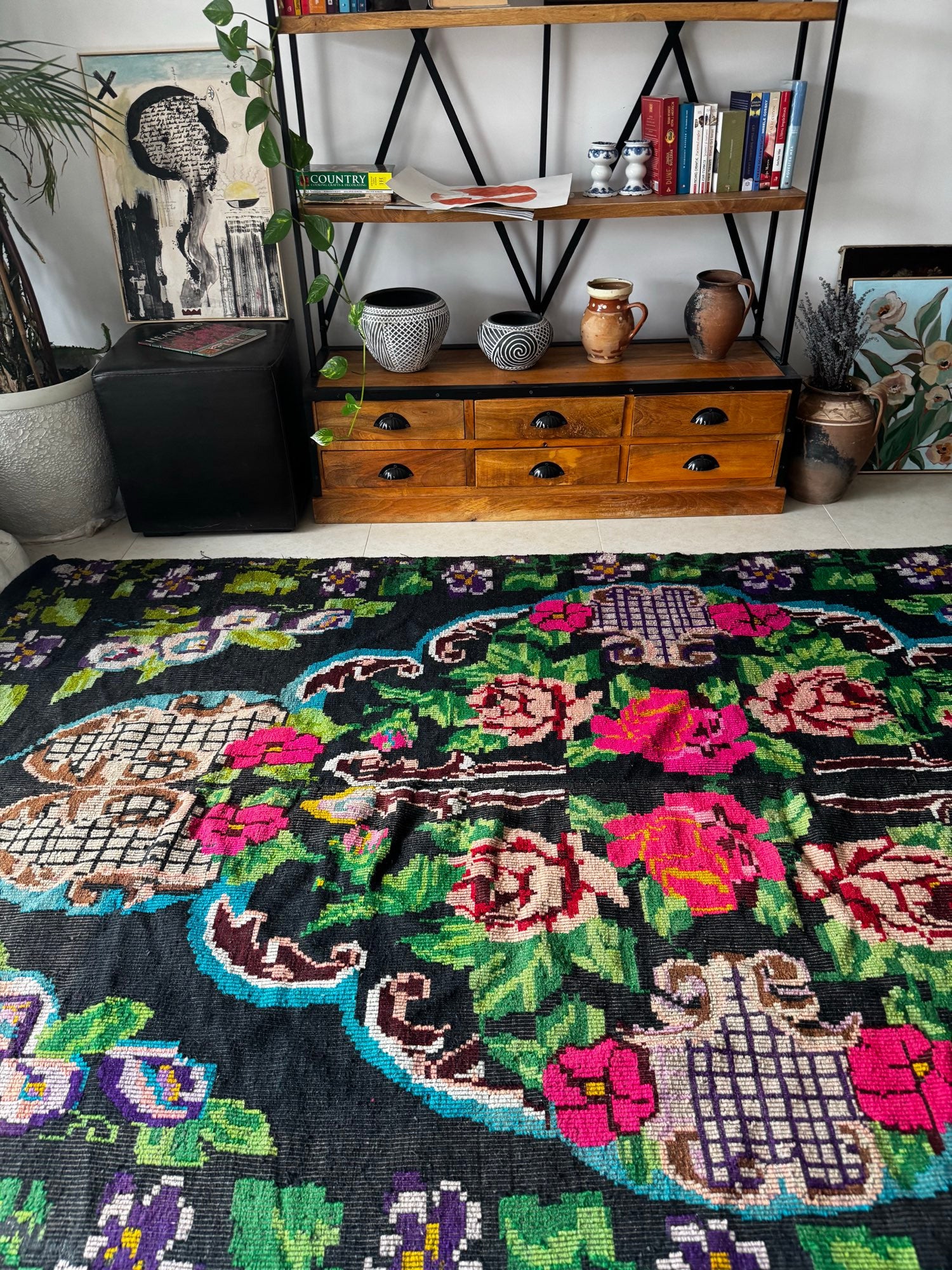 Vintage Floral Oltenian Wool Rug, 295x160 cm, view 5