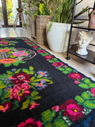 Vintage Floral Oltenian Wool Runner Rug, 225x97 cm, view 2