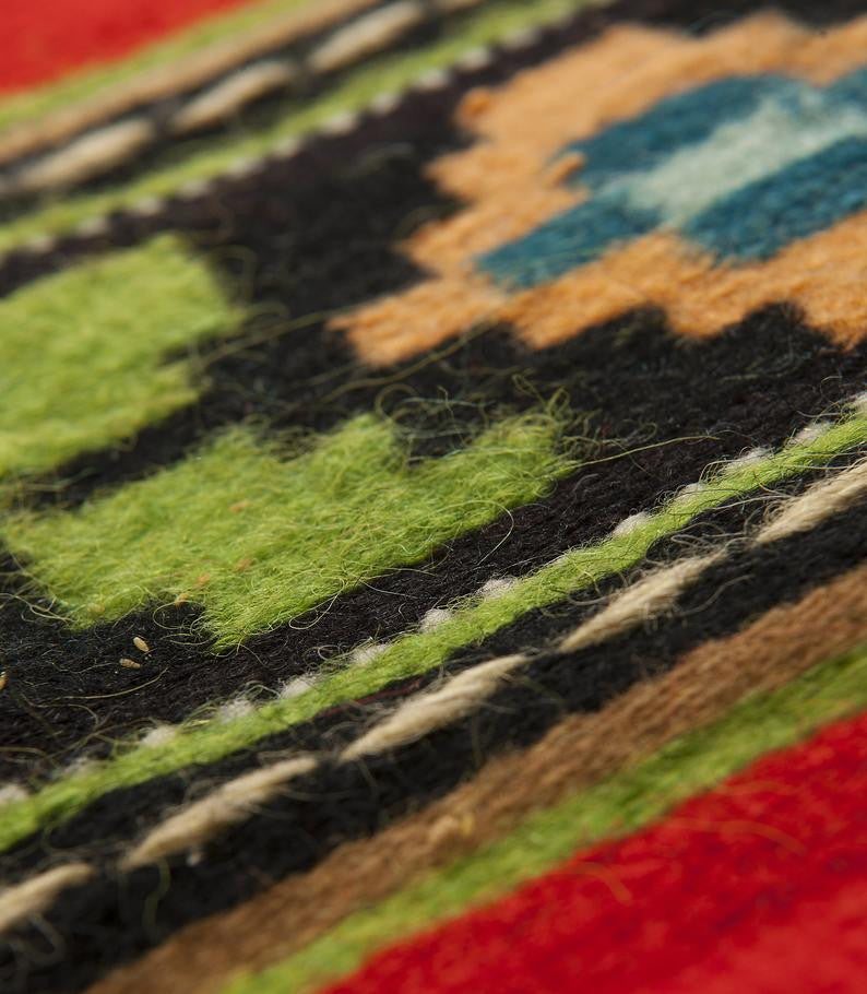 Vintage Red Striped Oltenian Wool Runner Rug, 280x75 cm, view 3