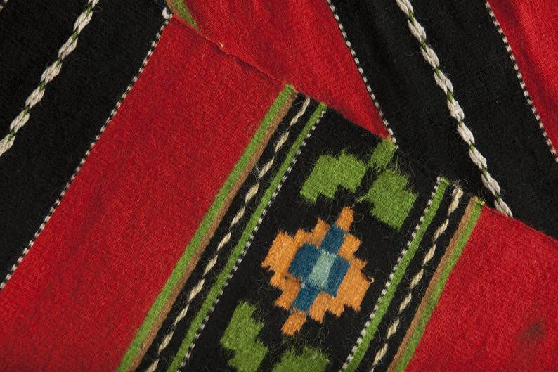 Vintage Red Striped Oltenian Wool Runner Rug, 280x75 cm, view 5